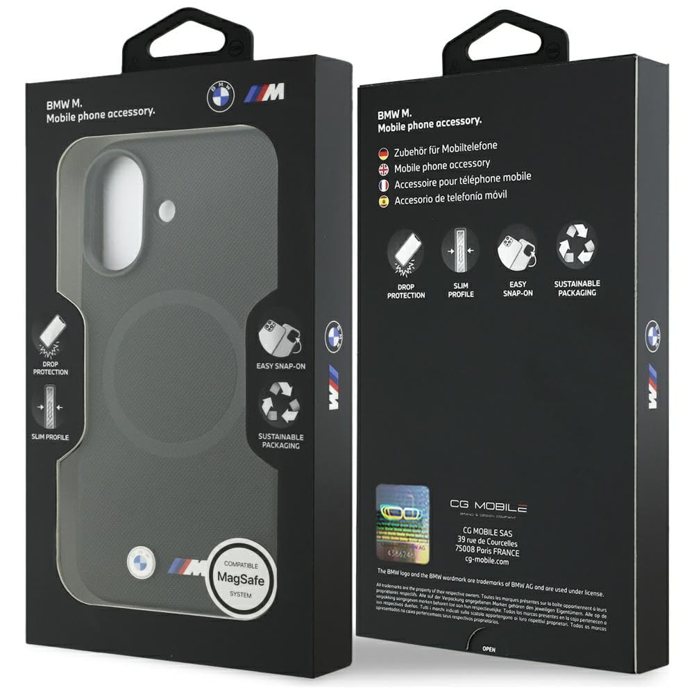 CG MOBILE BMW M FW Metal Logo Compatible con MagSafe Funda para iPhone 17 (Negro)