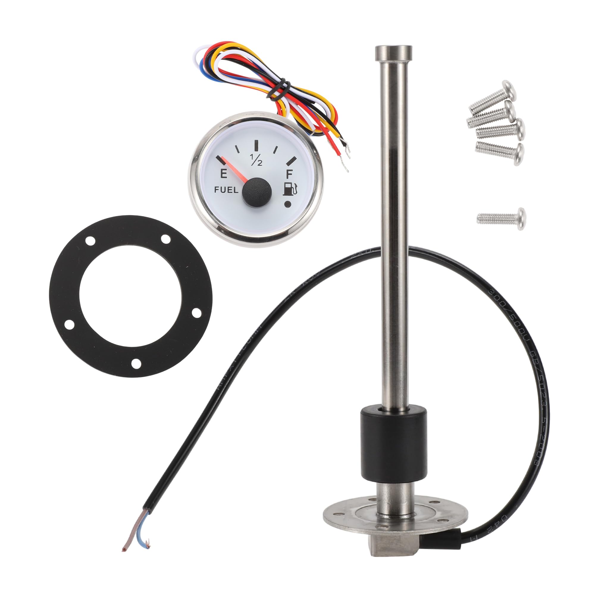 A ABSOPRO 216mm Fuel Sending Unit and Gauge Kit 8.5" Boat Fuel Tank Sending Unit Fuel Water Level Sensor and Fuel Gauge for Boat Car Truck RV