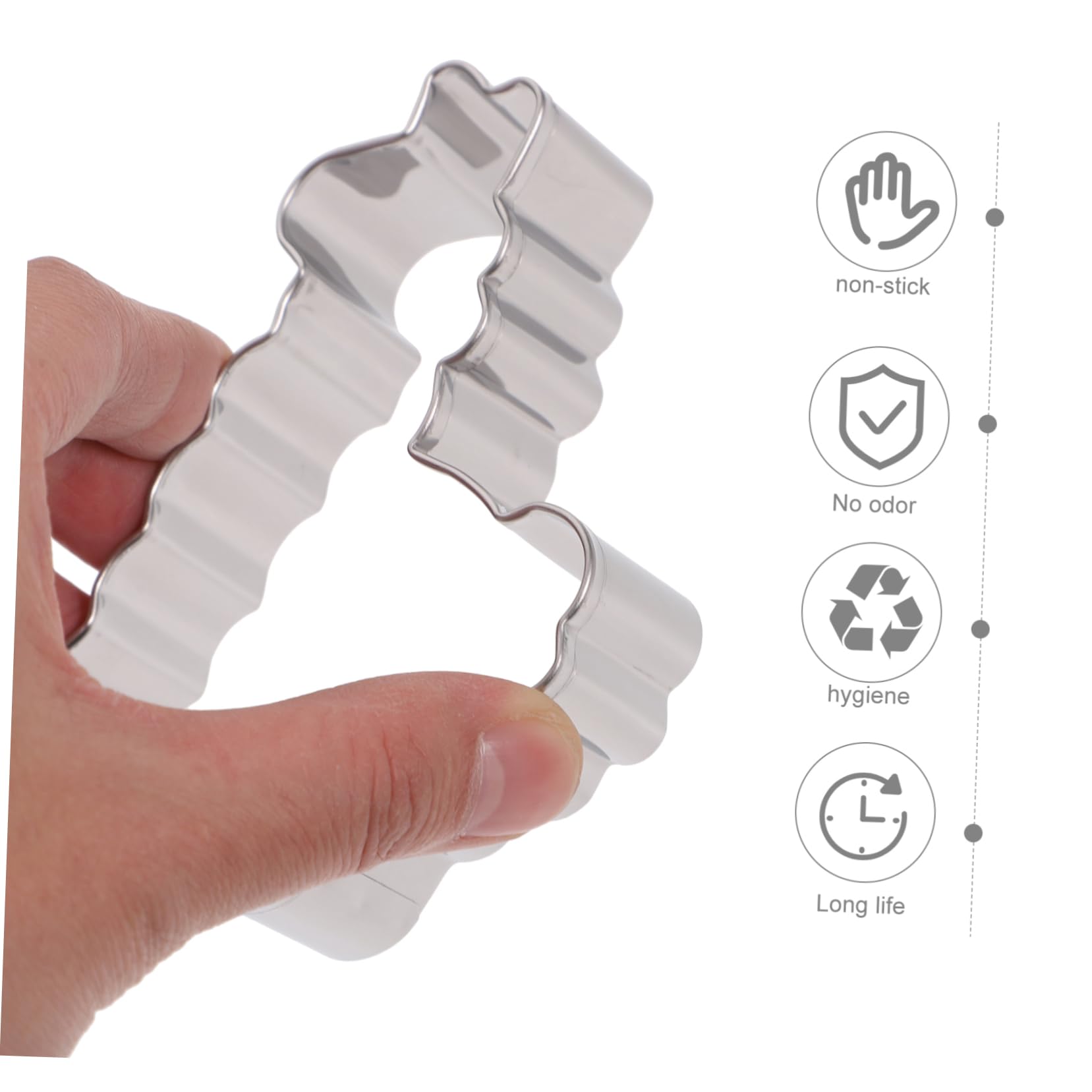 Alpaka Ausstechform 4 Stück Edelstahl Keksform für Fondant