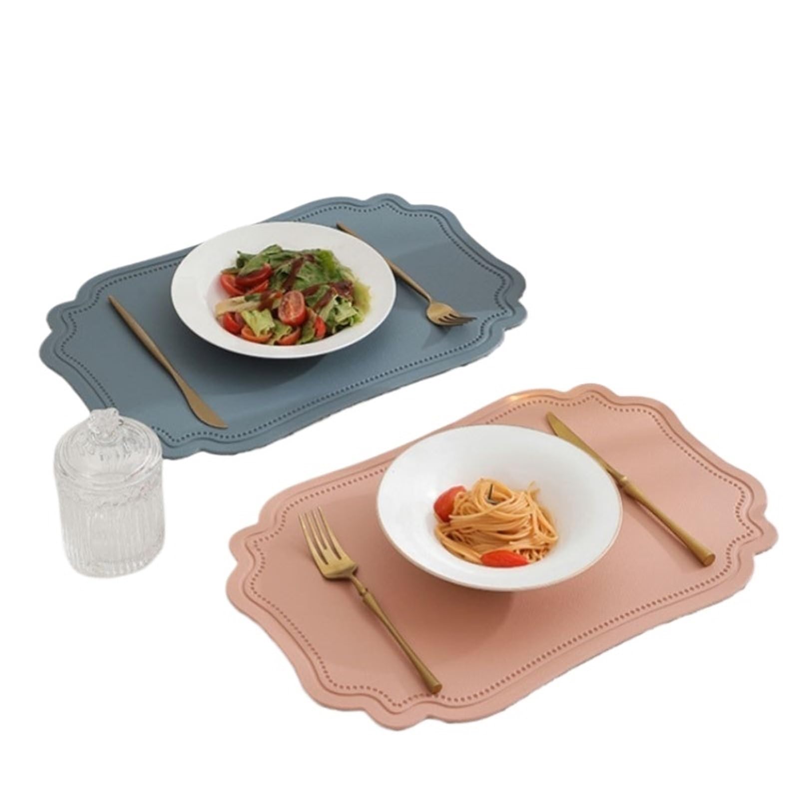 Manteles Individuales Manteles Individuales, Mantel de Mesa, Individual Impermeable, Antideslizante, Posavasos(Square Orange,30x45cm 10pcs)