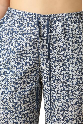 Image of Van Heusen Women's Printed Lounge Pants | Drawstrings & Side Pockets | Ultra Soft Fabric | Relaxed Fit | At home pyjamas | Everyday Comfort | Printed | Style 55306 | Available in Pack of 1 & 2