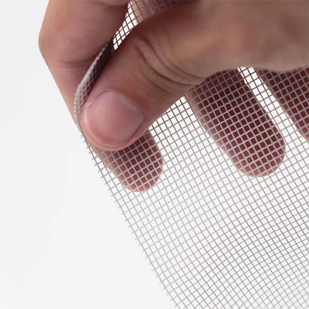 White Window Screen Replacement Mesh, Washable Durable Polyester Screen Door Mesh, Invisible Anti-Mosquito Pet-Proof, 78.74x196.85in