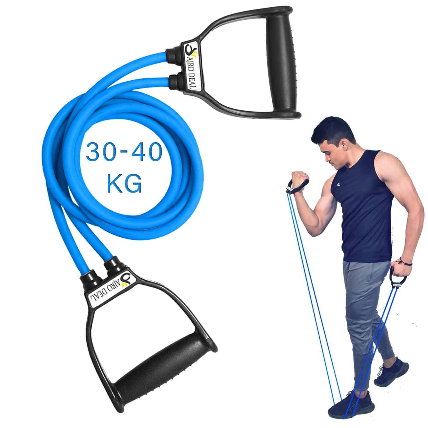 AJRO DEAL Unbreakable Toning Tube, Resistance Band, Double Toning Tube