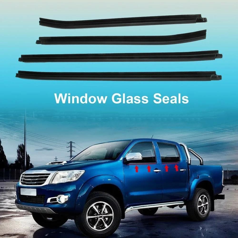 Striscia Tenuta Portiera Per Toyota Per Hilux SR5 Per VIGO/MK6 PICKUP 2005-2015 Cinghie Tenuta Finestrini E Porte In Vetro Auto Strisce In PVC Cinghia Portiera Guarnizioni