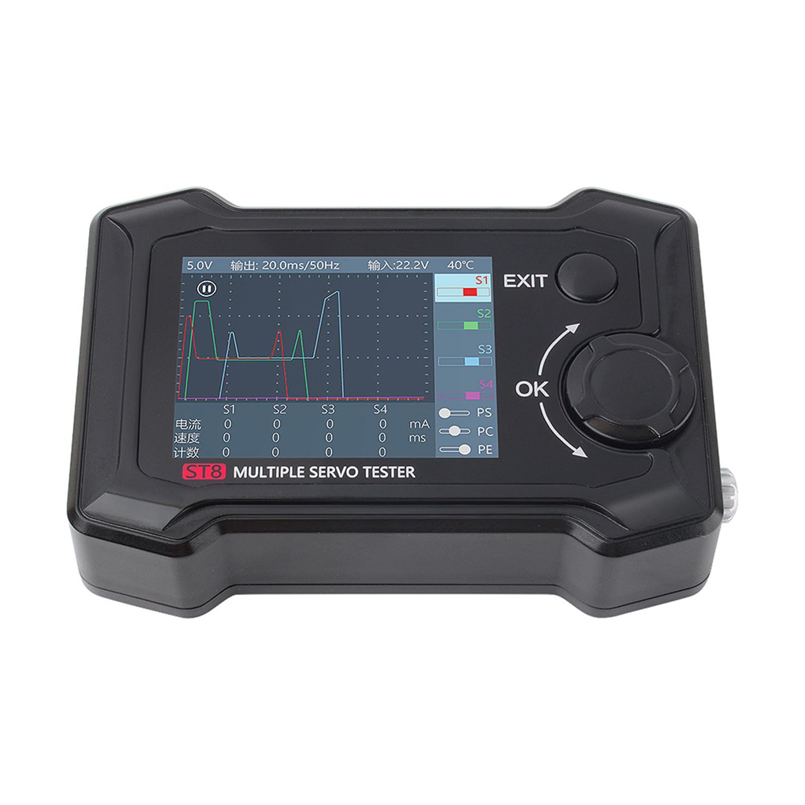 ST8 8CH Tester Mit 4-Wege Unabhängigen PWM/SBUS Signaltestern Perfekt Zum Testen Und Einstellen Von Servomodellen Und Drohnen Servotestern