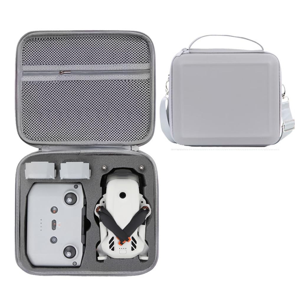 Custodia da trasporto per DJI Lito X1/Lito 1, custodia rigida da viaggio in PU con tracolla, custodia protettiva portatile per drone Lito X1/Lito 1, telecomando RC-N3, batteria e accessori, Grigio