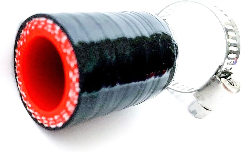 Tampa de silicone para mangueira de arrefecimento bekelan 5/8" (16 mm) – Preta com abraçadeira