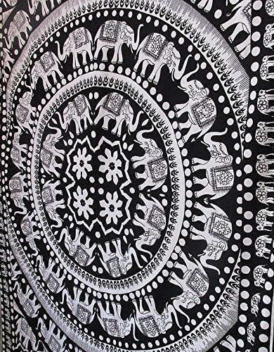 Jaipuri Art And Creations Indian Hippie Mandala Psychedelic Wall Hanging Tapestry Twin Throw Bedspread