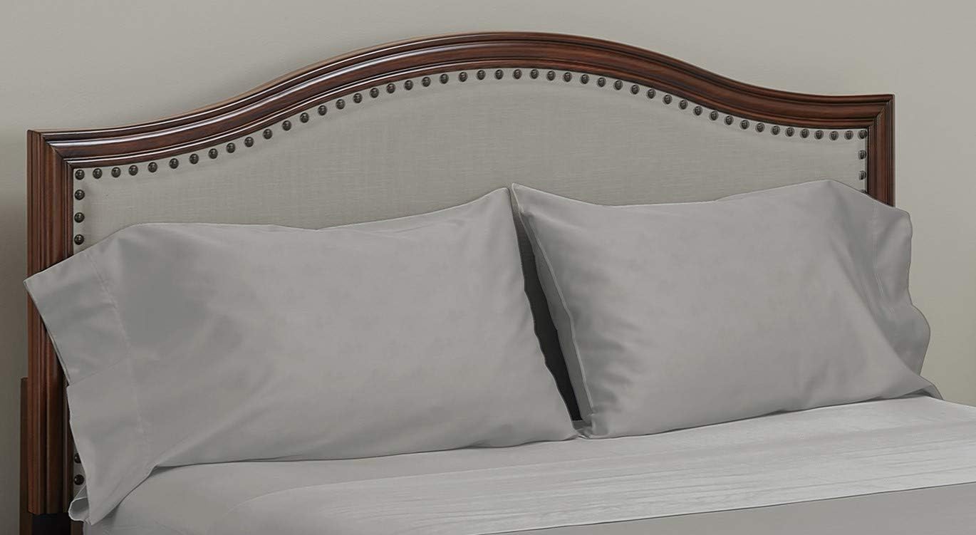 MyPillow Giza Dreams Oversized 100% Cotton Pillowcase Set [Queen, Light Gray]