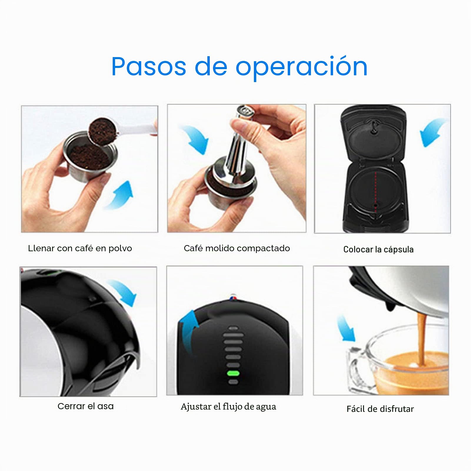 Cápsulas de café Reutilizables de Acero Inoxidable para EDG DG325,