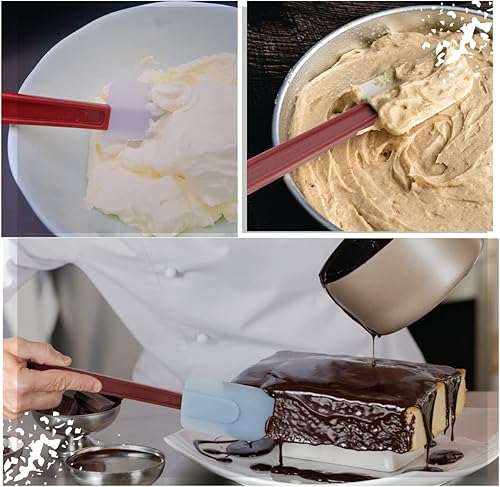 Miniatura 3 de Espátula de goma de silicona espátula comercial 3 espátulas de silicona resistentes al calor aptas para lavavajillas para mezclar freír y extender