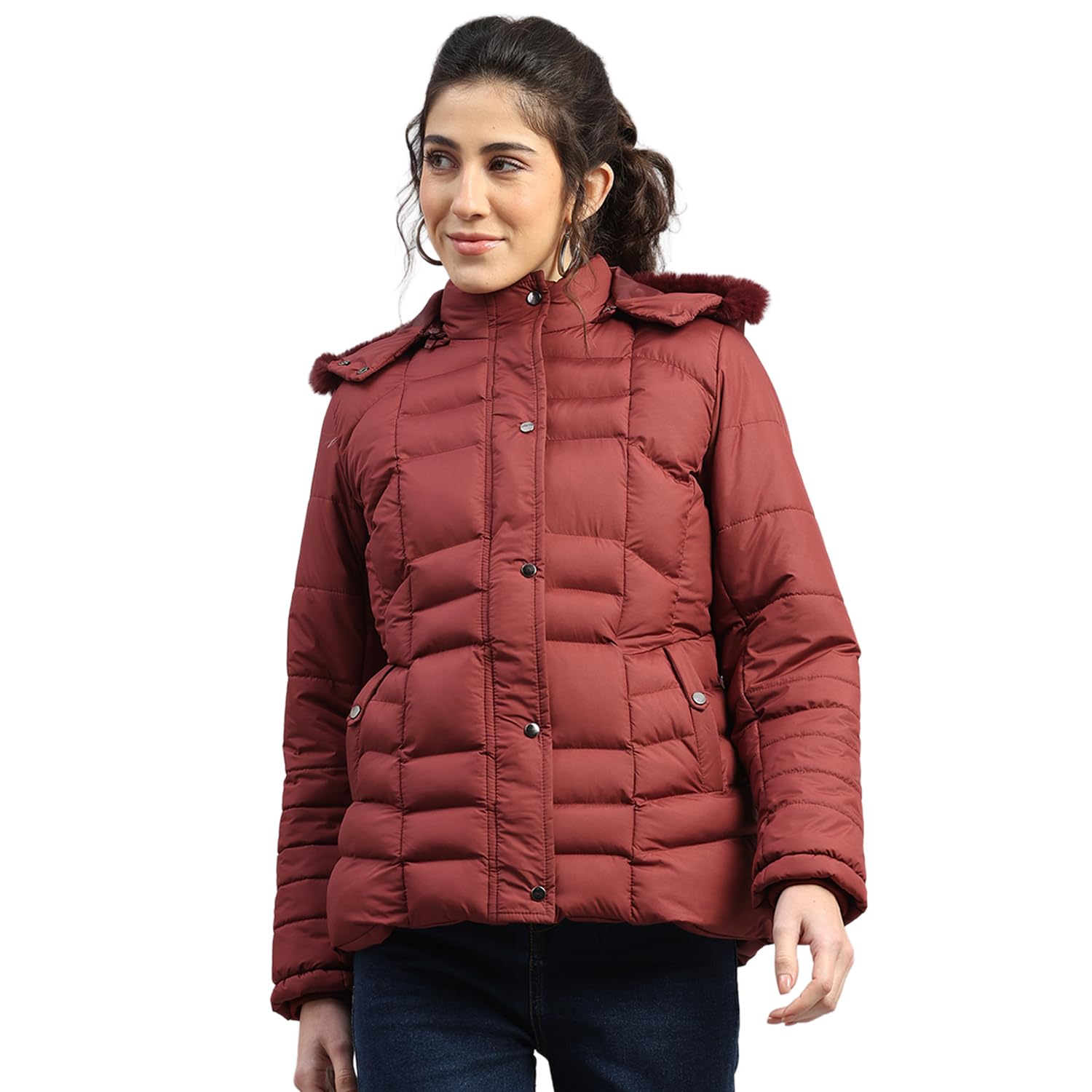 monte carlo Womens Regular Fit Solid Full Sleeve Hood Jacket | Women Winter Jacket | Stylish Zipper Jacket | Casual Winter Wear For Women's (Pack Of 1)-picture-21