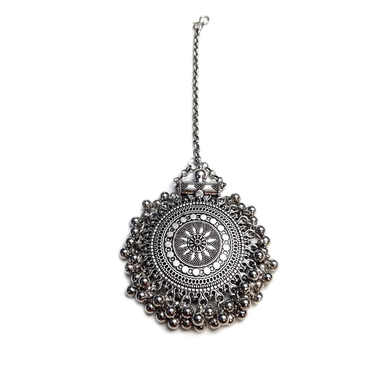 German Silver Oxidized Silver-Plated Filigree-Work Handcrafted Maang Tikka (B0BK4L1NGF) Amazon Price History, Amazon Price Tracker