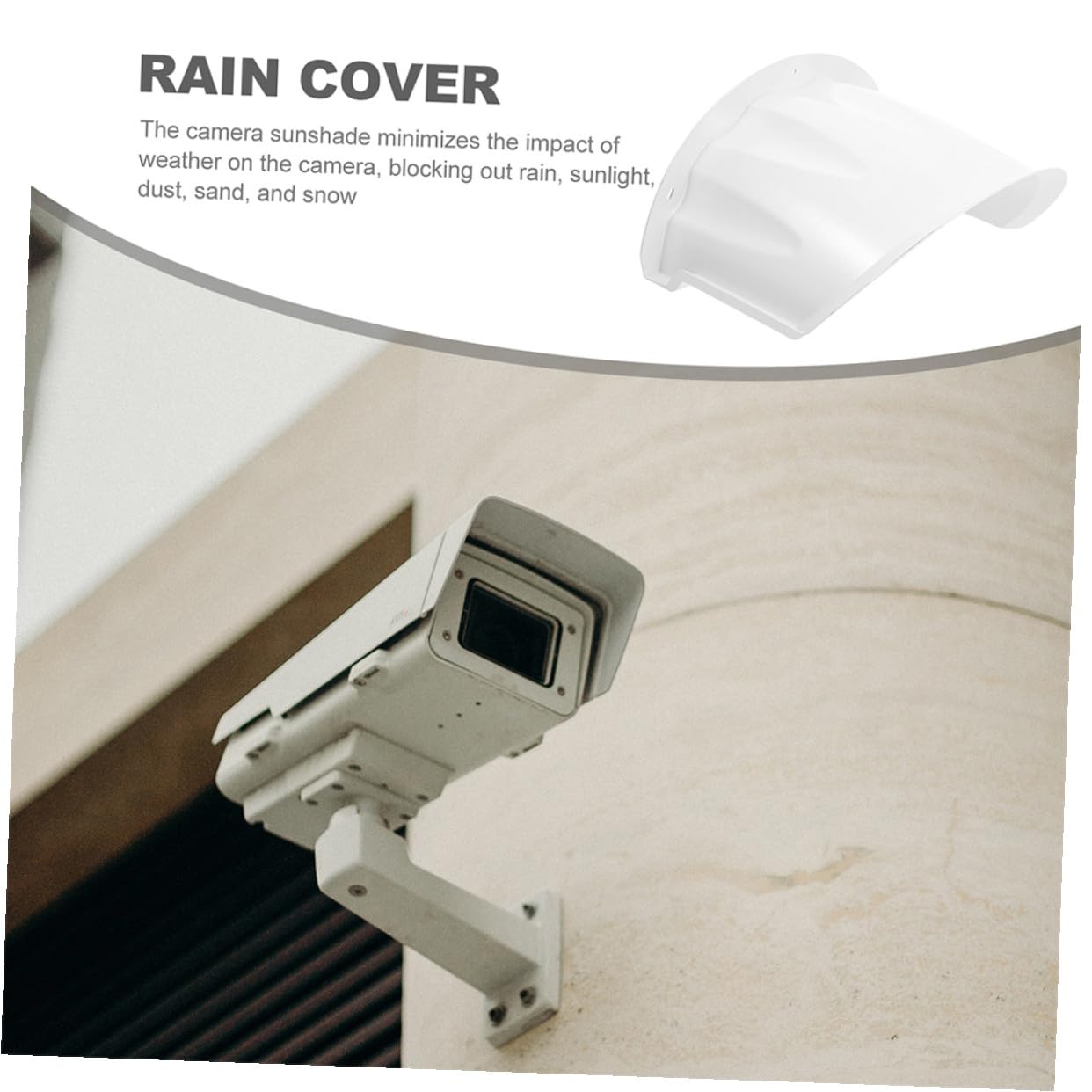 2 Stück Teiliges Outdoor Kamera Schutzgehäuse aus Robustem Kunststoff Wetterfeste Regenschutz Abdeckung mit Sonnenschutzfunktion Stoßfestes Kamera Regenverdeck für