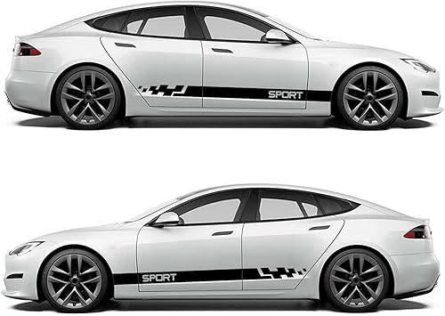 Miniatura 6 de QianBao Calcomanías de vinilo universales de vinilo para puerta lateral de carreras, para todos los autos, SUV, camiones, vehículos todoterreno,