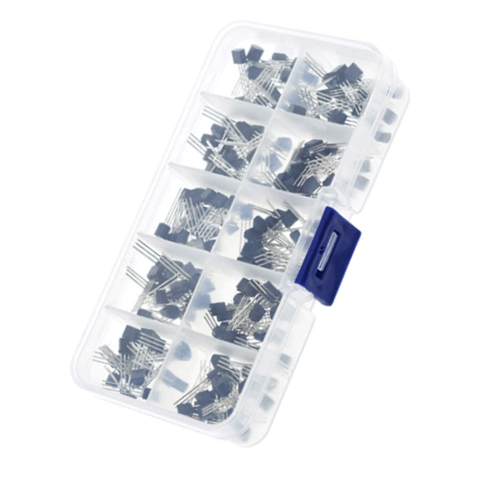10-Values Transistor BC337 BC327 2N2222 2N2907 2N3904 2N3906 S8050 S8550 A1015 C1815 Assortment with Box