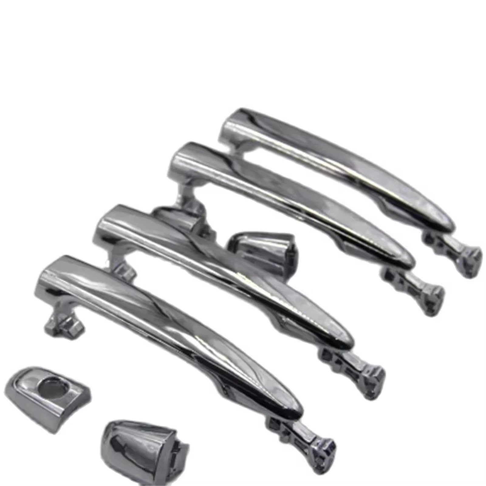 ZJYZYQ Car Sliding Outer Door Handle for Toyota for Camry 2007 2008 2012 Front Left Right Back and Chrome Exterior Door Handle(Chrome,Front Left)