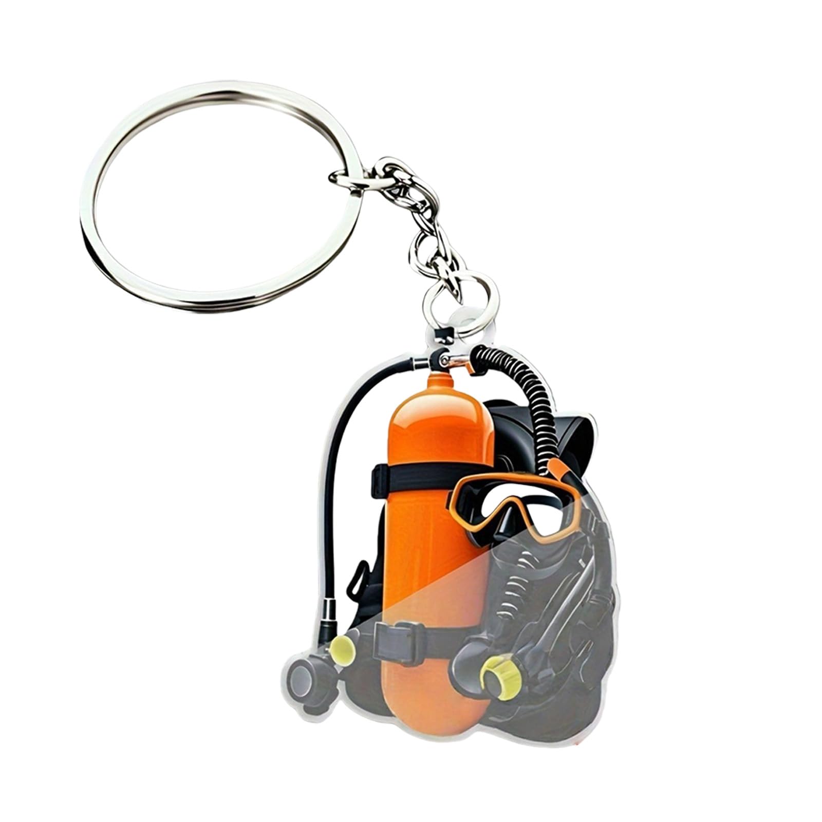 Gramigg Style4 Festive Acrylic Keychain Diving Lover Hanging Pendant Keyring For Wall Shelf And Glass Decoration Diving Keychain