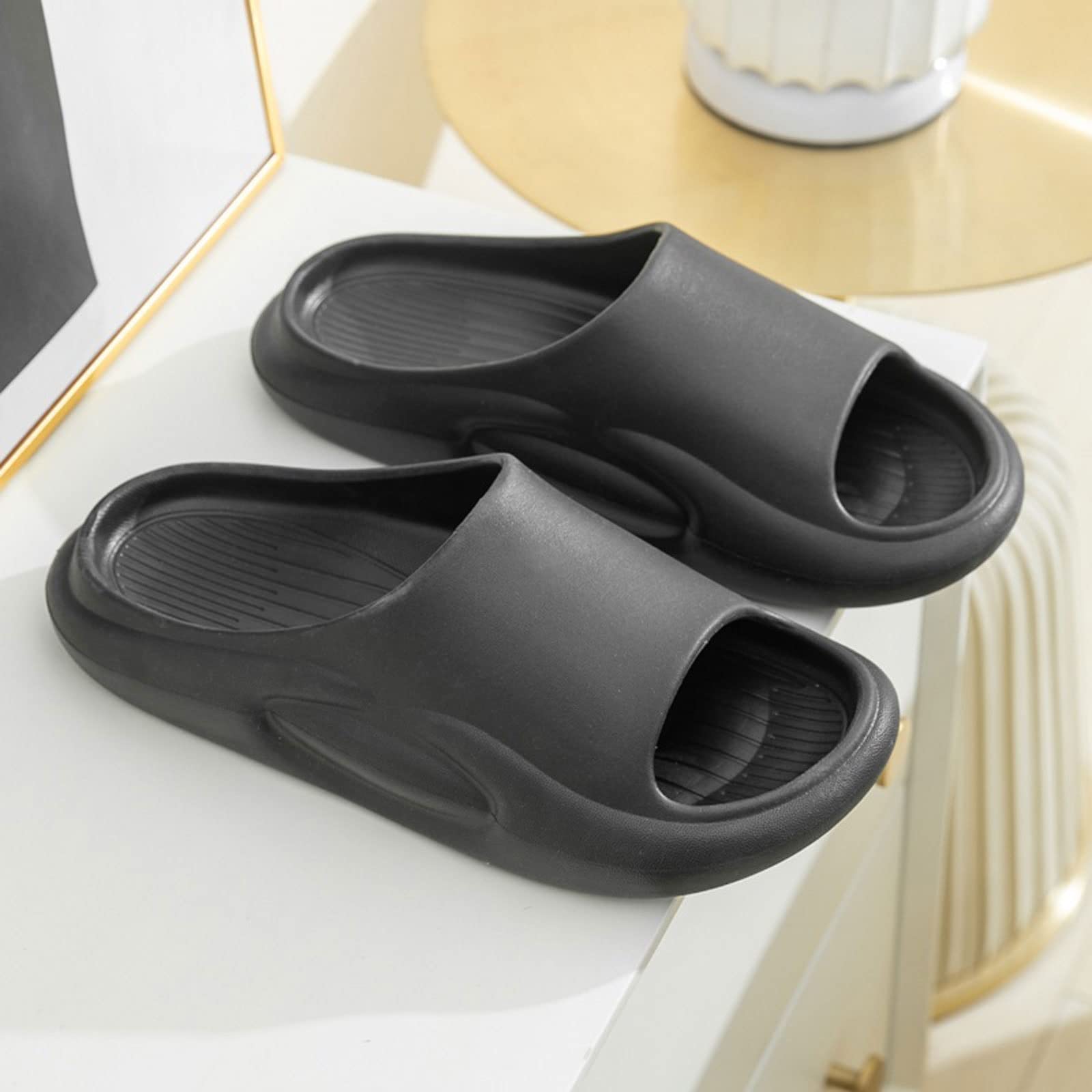 YHQZNLXQ Zapatillas para Mujer Zapatillas para Hombres y Mujeres Casa de Verano Baño Antideslizante al Aire Libre Pareja de baño Fondo Grueso Sandalias para Hombres en casa Verano simple40-41