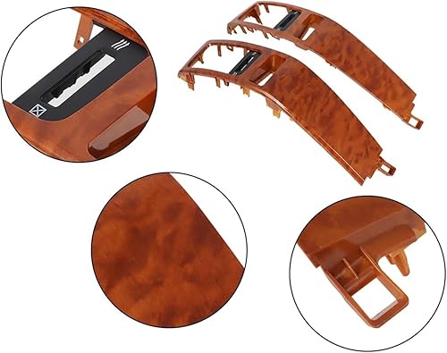 Miniatura 3 de 1 par de salida de aire acondicionado de automóvil, marco de salida de aire acondicionado, panel de placa de ventilación para Toyota Land Cruiser