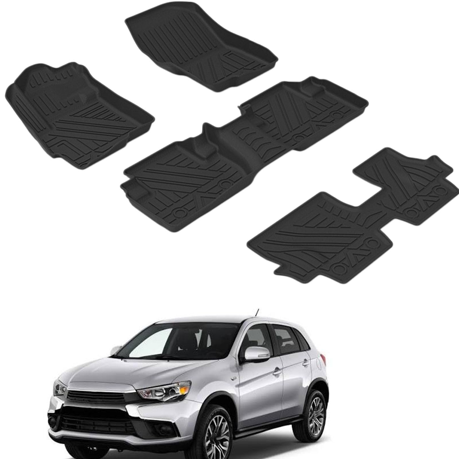 PAPEP Floor Mats for Mitsubishi Outlander 7-seater 2016-2021 RHD