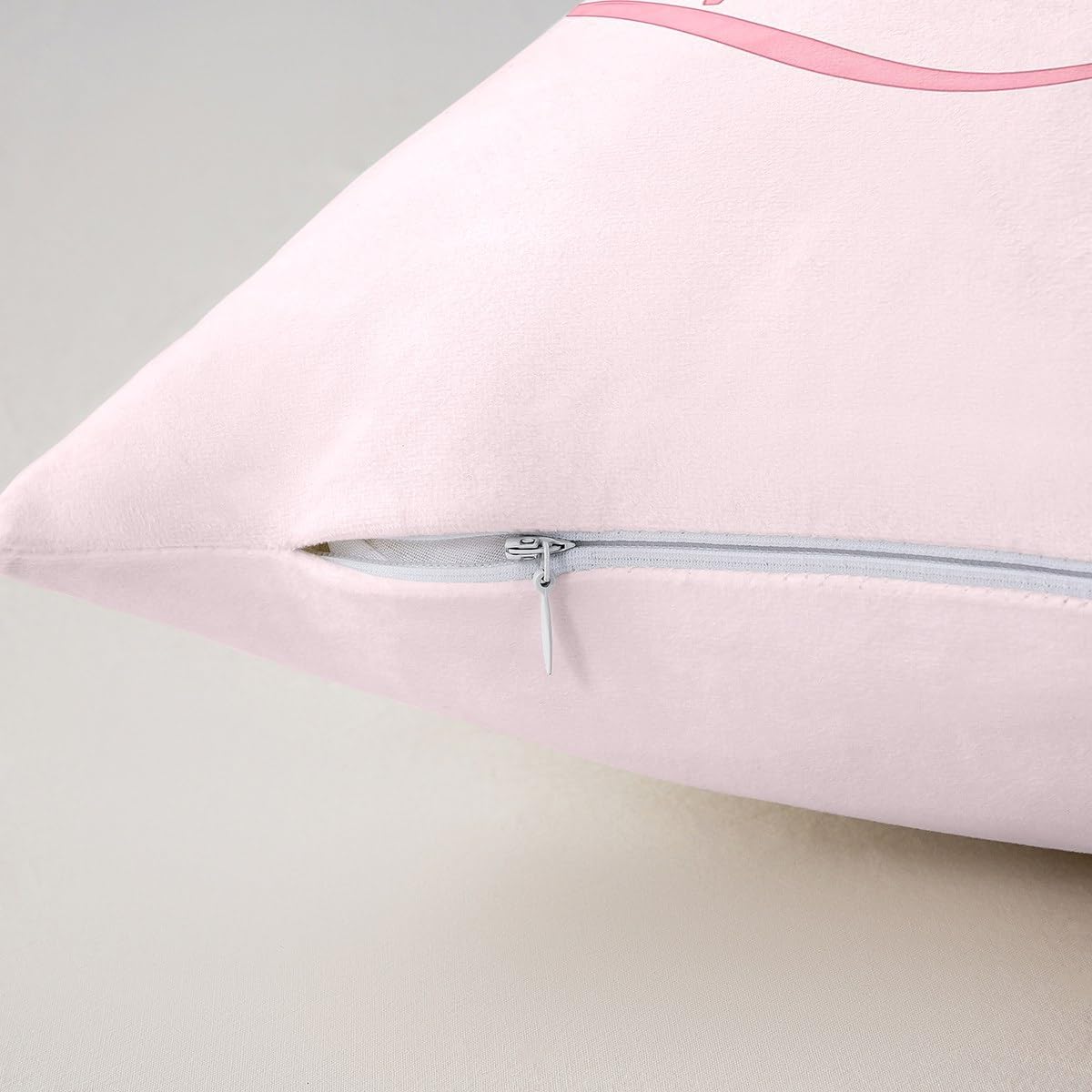 Cartoon Bowknot Girls Pillow Covers 16"x16" Set of 2,Customized Letter R Reversible Throw Cushion Cases,Cute Bow Tie Letter Pillow Cases for Kids Teens,Unique Monogrammed Cushion Covers image 5