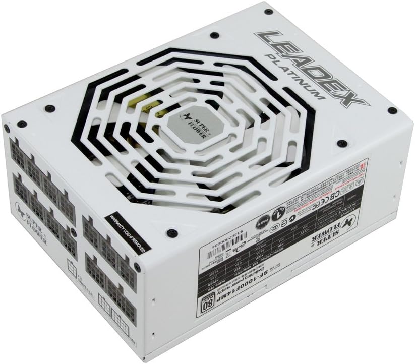 Super Flower Leadex Platinum 1000W Fully Modular "80 Plus Platinum" Power Supply - White