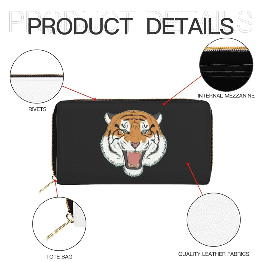 Amazon.co.jp: 虎柄 トラ柄 財布 長財布 メンズ 小銭入れ 多機能