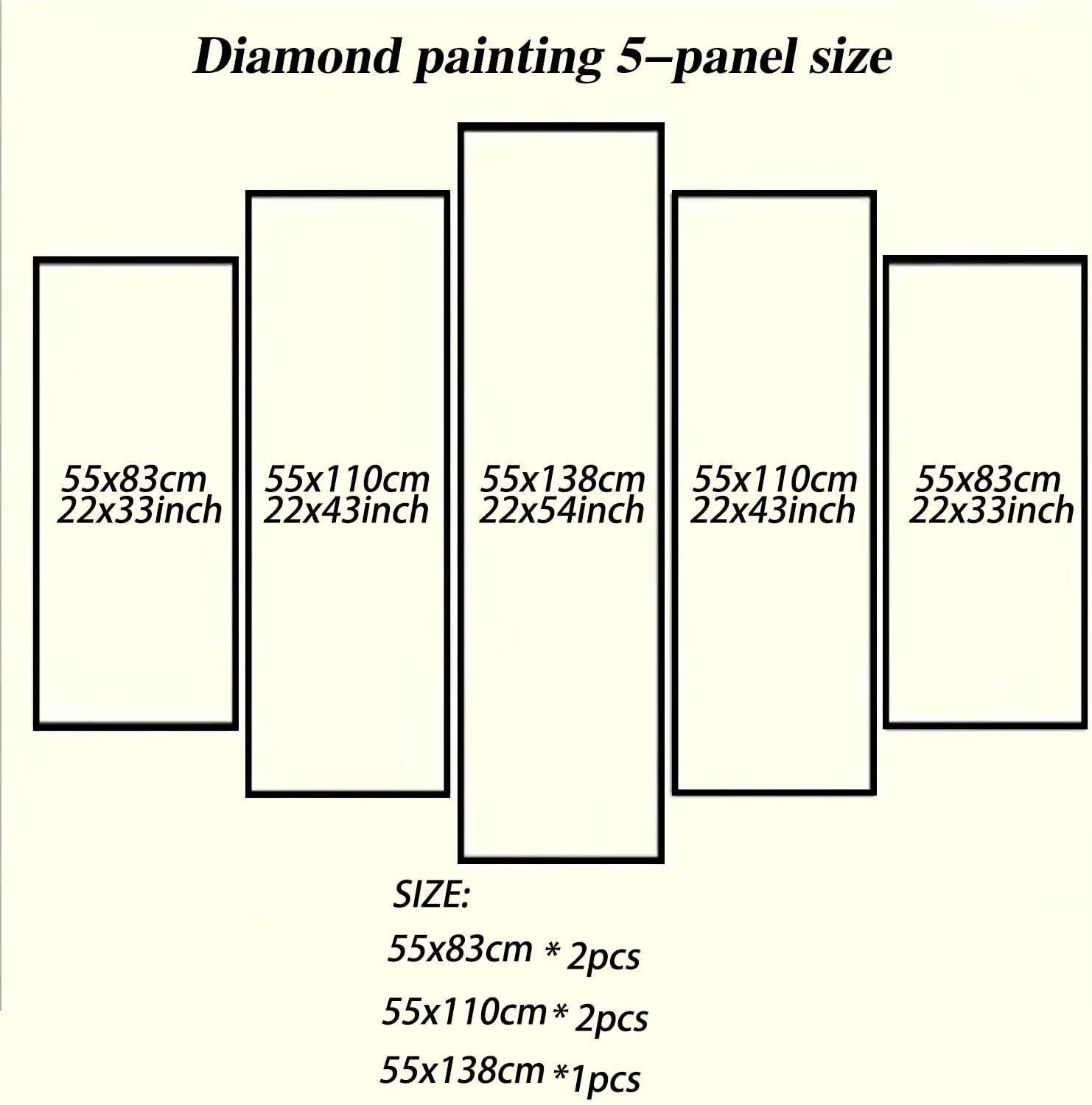 Diamond Painting Erwachsene Groß XXL 138x275cm 5 Teilig 5D Diamond Painting Baum Malen Nach Zahlen Erwachsene Bastelset Dimond Paintings Bilder Bastel Sets, Bausätze für Diamantmalerei Vogel 0b-1392