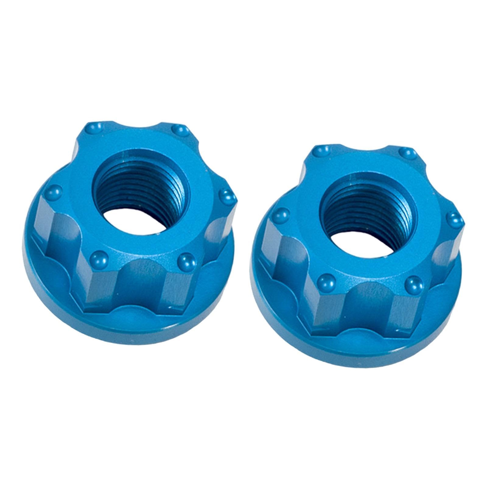 QSTDGVPW M9 Front Axle Nuts for Bike Wheel Hub - Set of 2, Blue