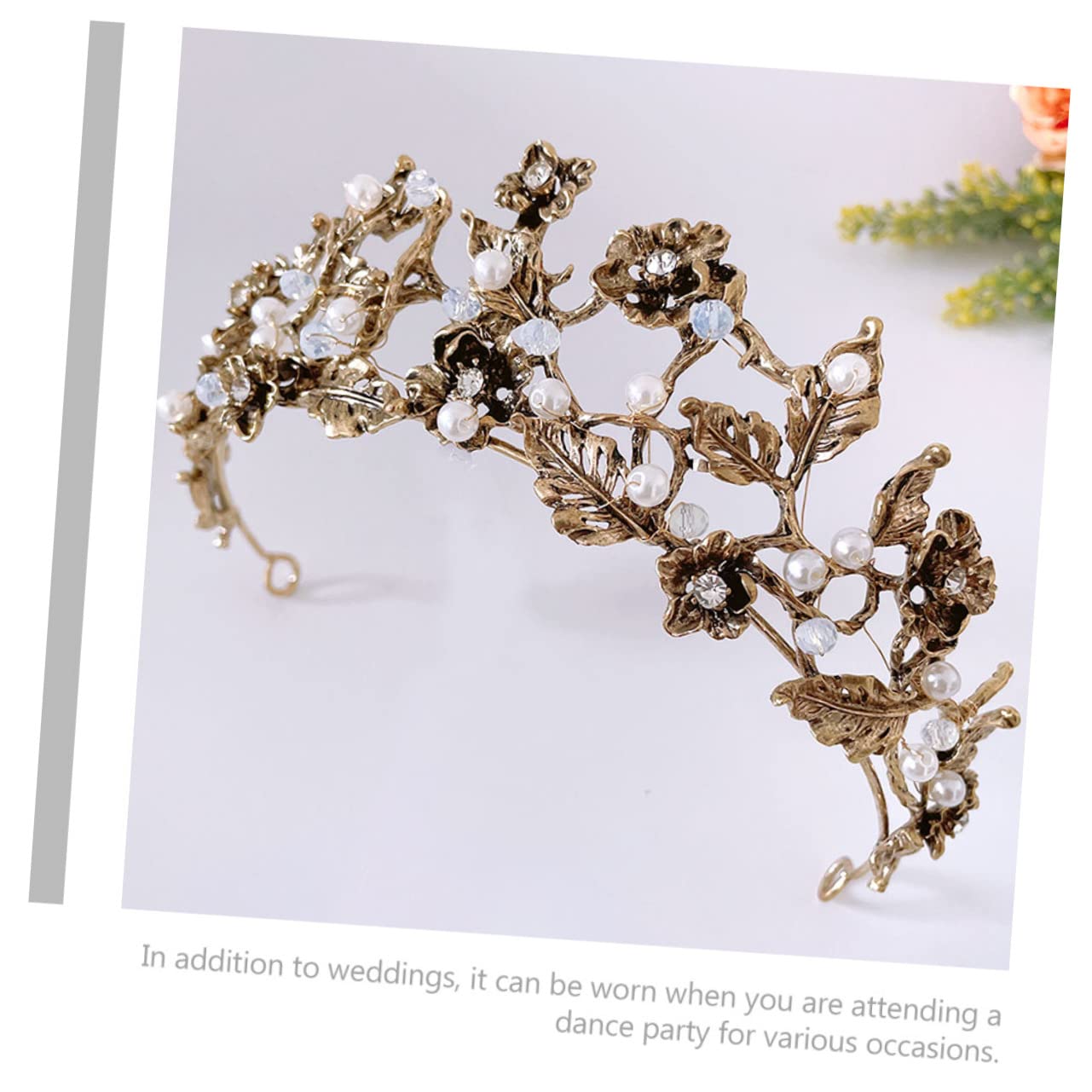 FRCOLOR 4 Stück Krone Zubehör Perlenelemente Haarschmuck Kopfschmuck Zubehör Abs Kopfbedeckung Verzierungen Zum Basteln Brautaccessoires Kopfbedeckung Für Golden Strasssteine