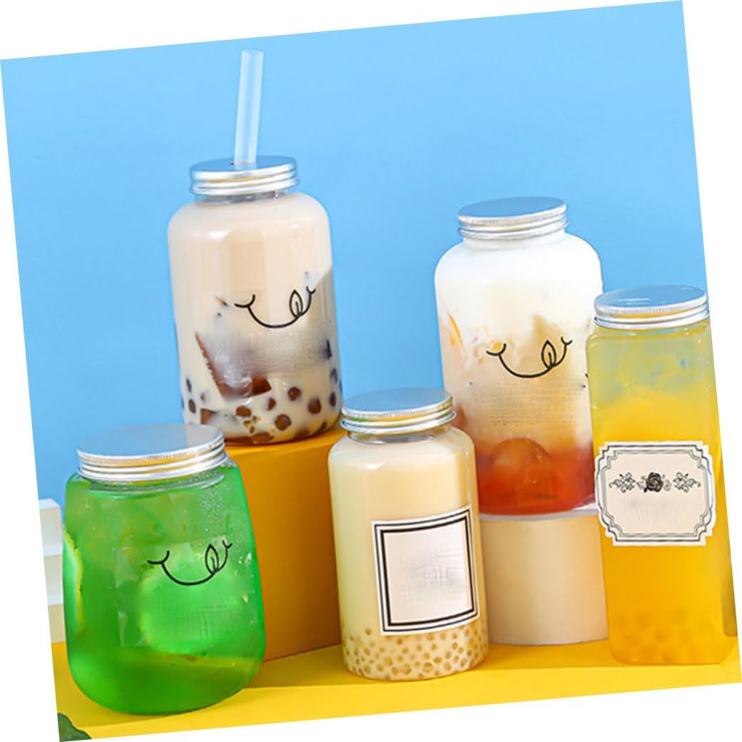 10pcs Milk Tea Bottle Caps Disposable Juice Light Portable for Drinks Iced Tea Cocktails Quick Connect