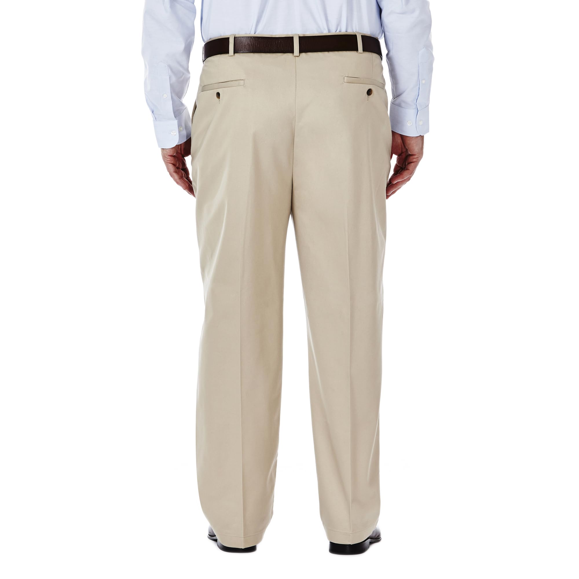Haggar Work To Weekend Hidden Expandable Waist No Iron Flat Front Pant - Pantalón Frontal Plano con Cintura Extensible Oculta Que no Necesita Planchado Hombre