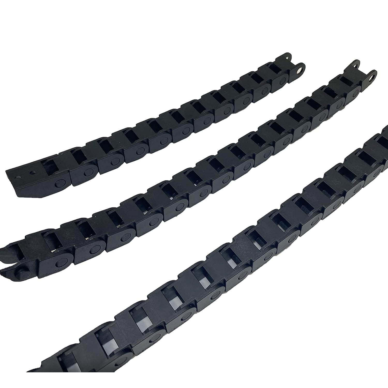 2pcs 39.4 inch Drag Chain Cable Carrier Open Type R18 Wire Cable Chain for CNC Router Mill and 3D Printer,Extra 2 Pair End Connectors,1pc Screwdriver,8 Screws(10x10 Closed)