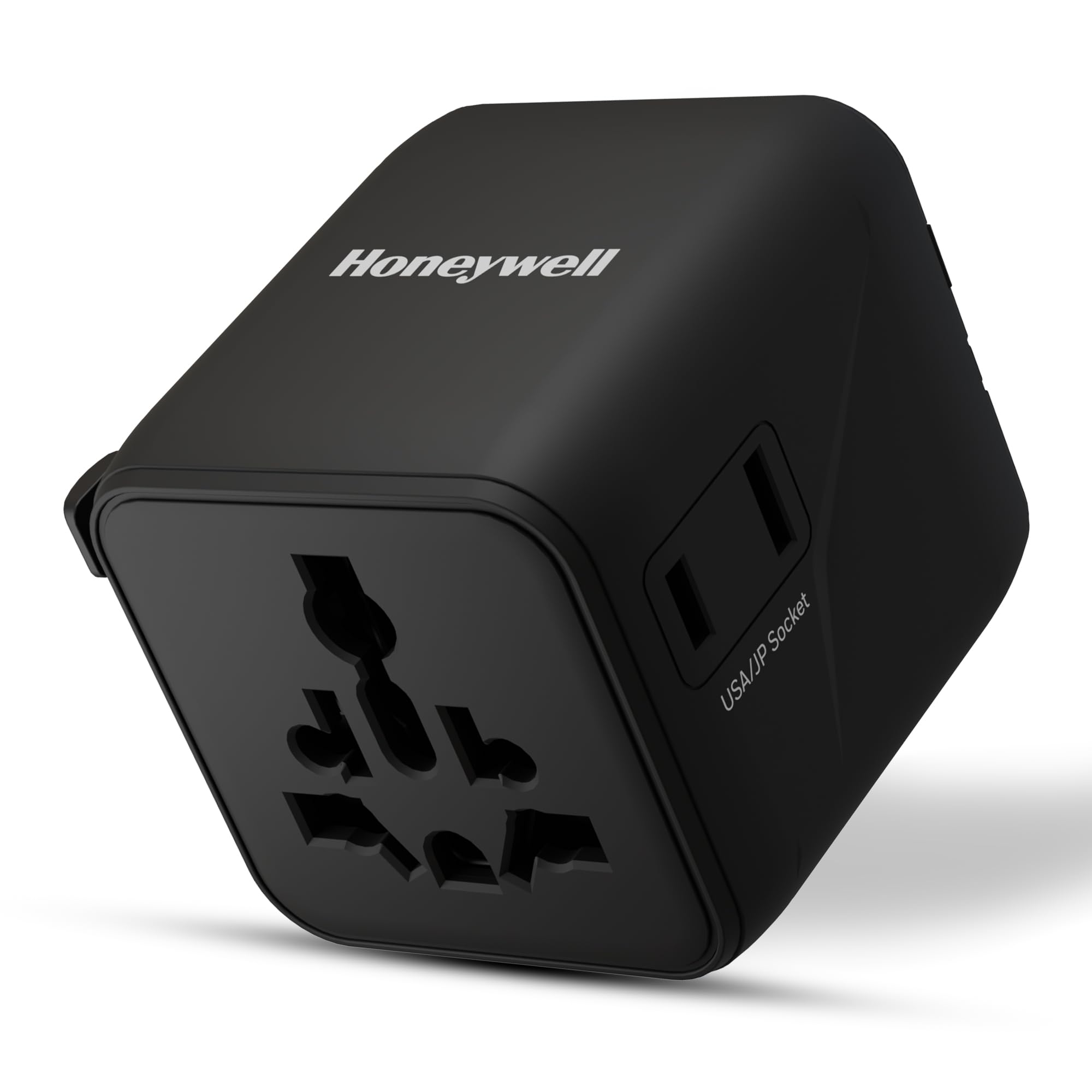 Honeywell New World Travel Adapter, Universal & US Socket, Charge 2 Devices Simultaneously, Worldwide Plug for EU, US, UK & CN/AUS, Overload & Over Voltage Protection, 3 Year Manufacturer Warranty