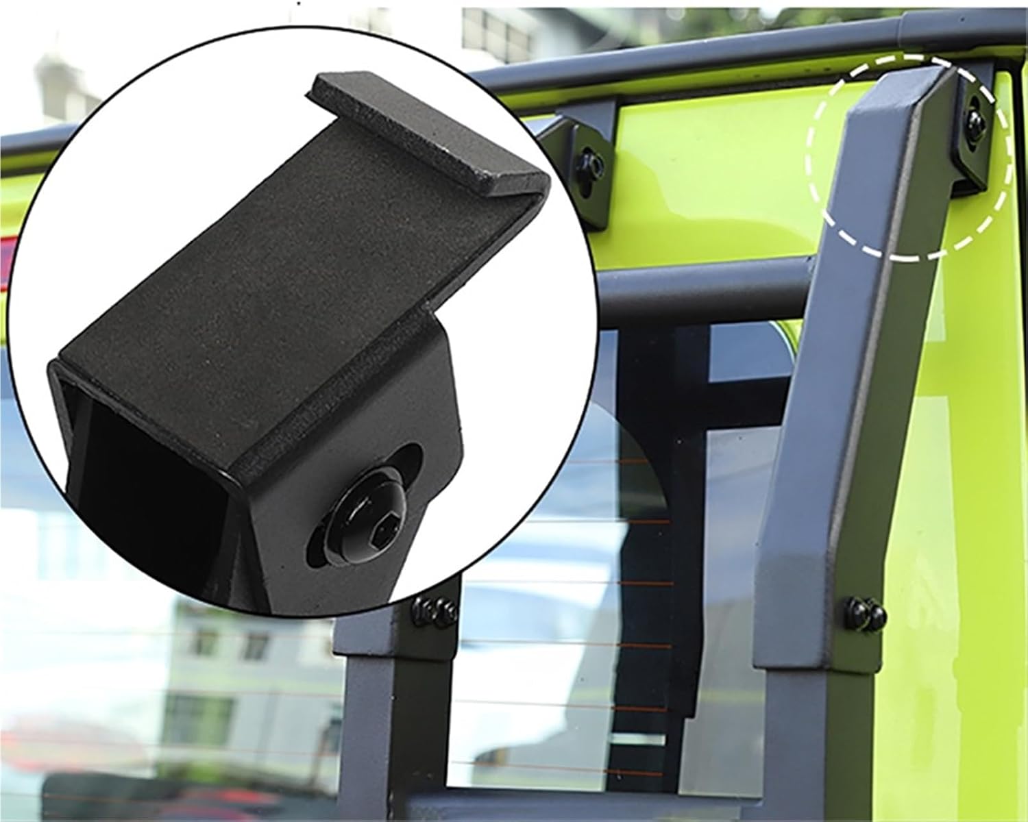 Car Rear Door Tailgate Ladder Accessories Compatible with Suzuki Jimny JB74 2019-2021 Protective Frames