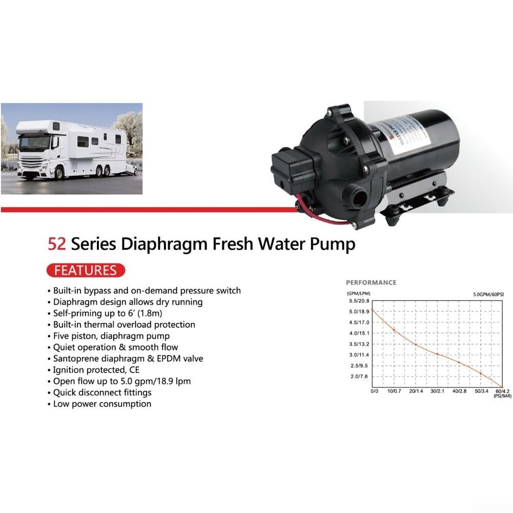 Hochdruck Wasserpumpe 12V Engineering Kunststoff Trockenlauf Fest