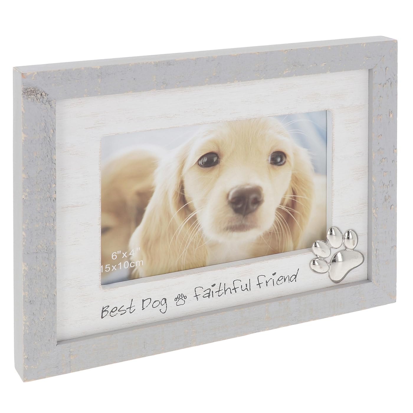 Shudehill Giftware Grey Rustic Sentiment Frame - Friends, Family, Dog & More Designs (Dog)