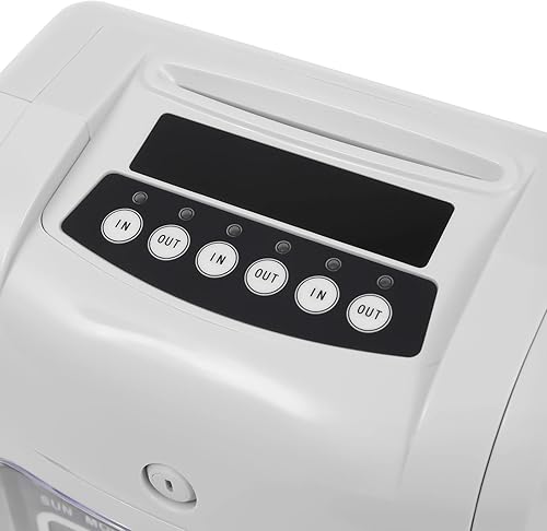 Miniatura 8 de Reloj de cálculo de tiempo, grabadora de tiempo electrónica, Punch Pak, máquina de entrada y salida para empleados, incluye 50 tarjetas de tiempo y