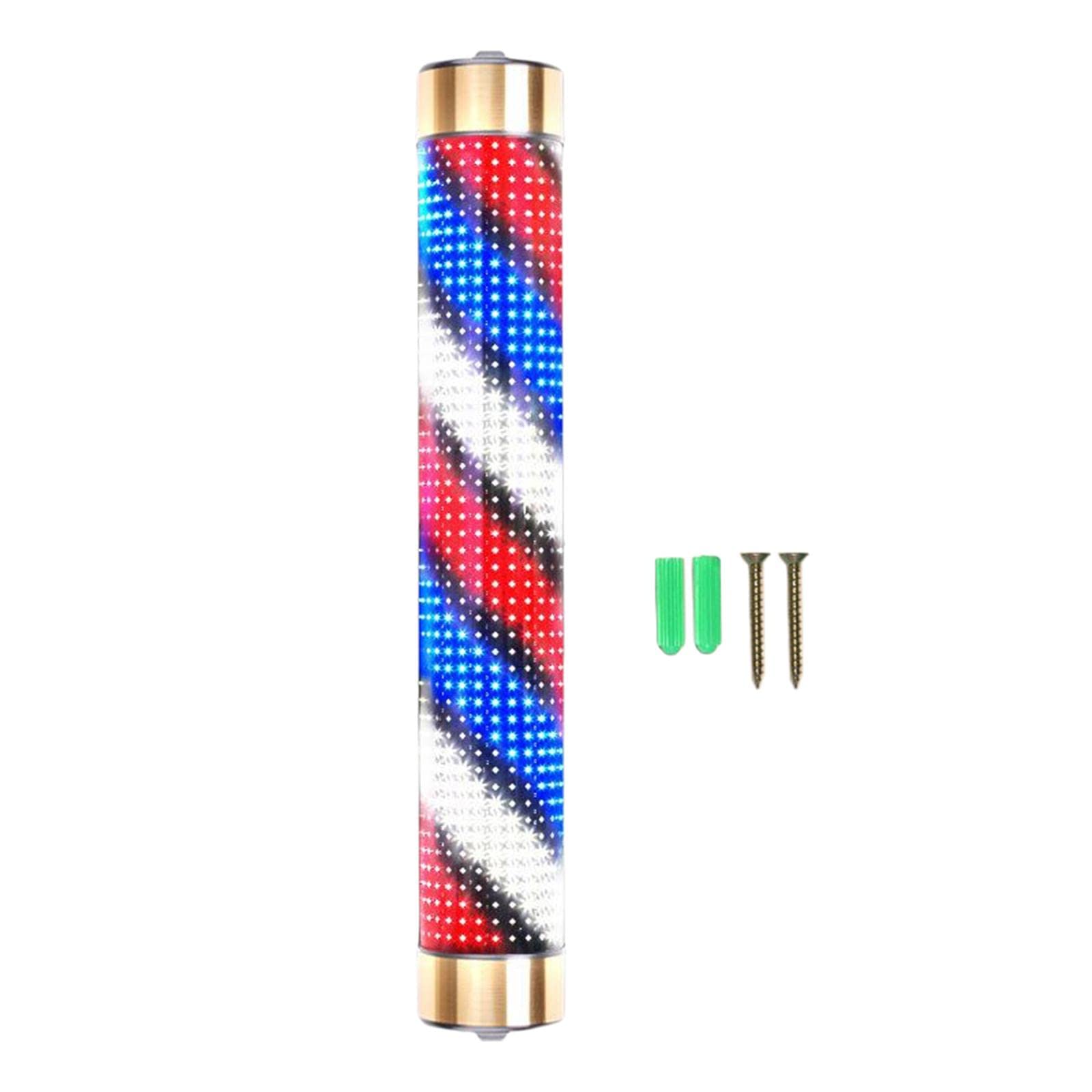 Bandes lumineuses pour coiffure avec poteau de barbier étanche doré