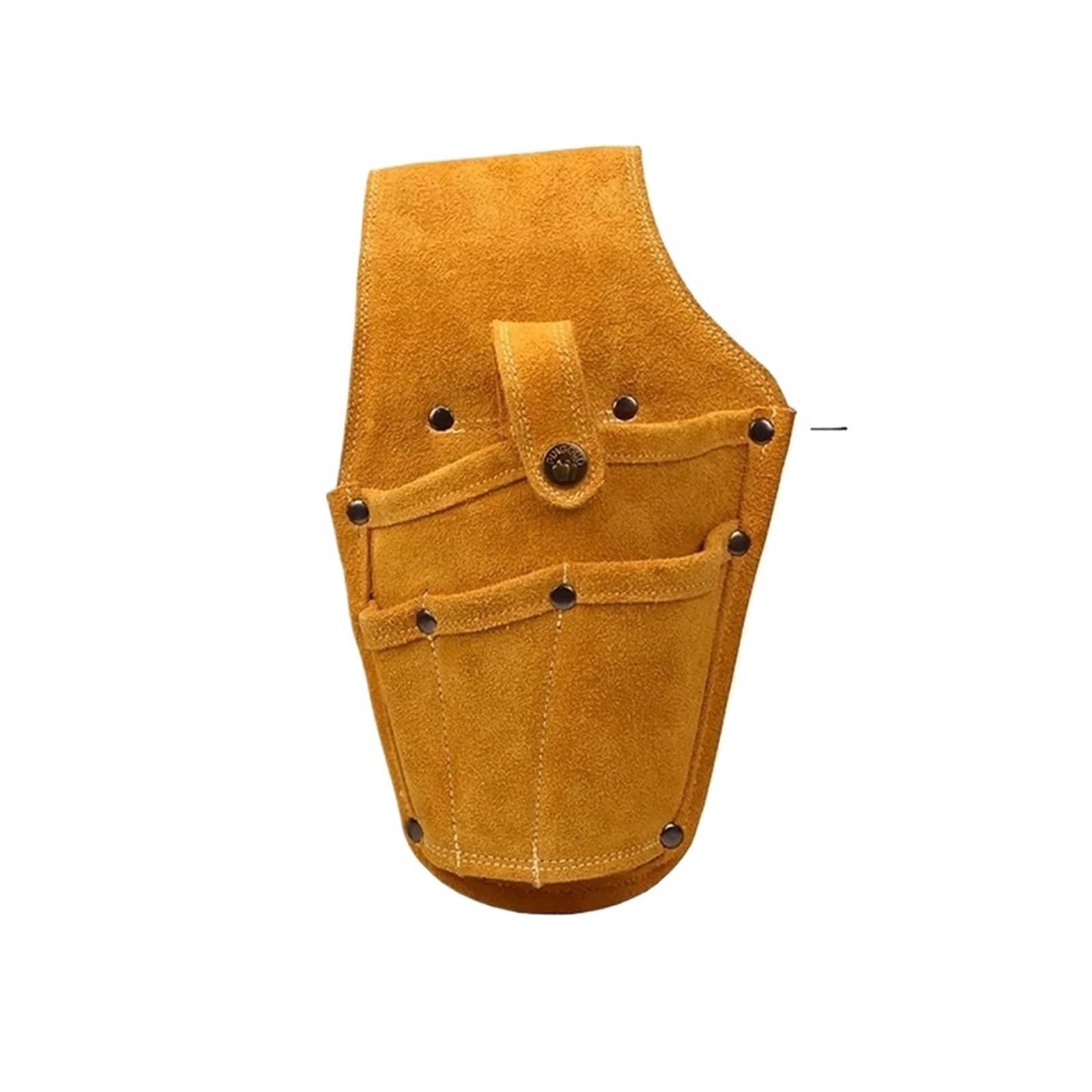 étui de sécateur Étui de perceuse en cuir vache, sac à outils taille, ceinture électrique, pochette avec for, tournevis(Yellow)