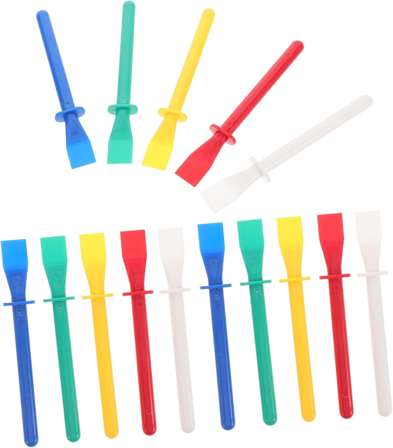 NUOBESTY 45pcs Craft Sticks Glue Spreaders Handheld Smears Glue Spatula for Leather DIY