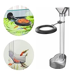 UPETTOOLS Shrimp Feeding Dish Set, Aquarium Fish Feeder Tube Kit Clear Durable Shrimp Feeding Tube with Feeding Ring, Cleaning Brush for Fish Tank