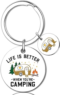 Camper Keychain Rv Decor Gifts for Rv Owners Happy Camper Decor Camping Accessories Camping Gifts for Women Men Cool Campers Stuff for Campers
