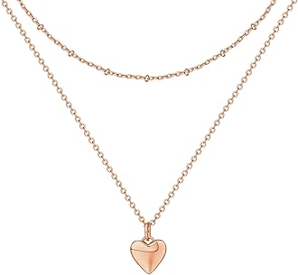 PAVOI 14K Gold Plated Curb Paperclip Box Sphere Bead Snake Herringbone and Figaro Chain Adjustable Necklace