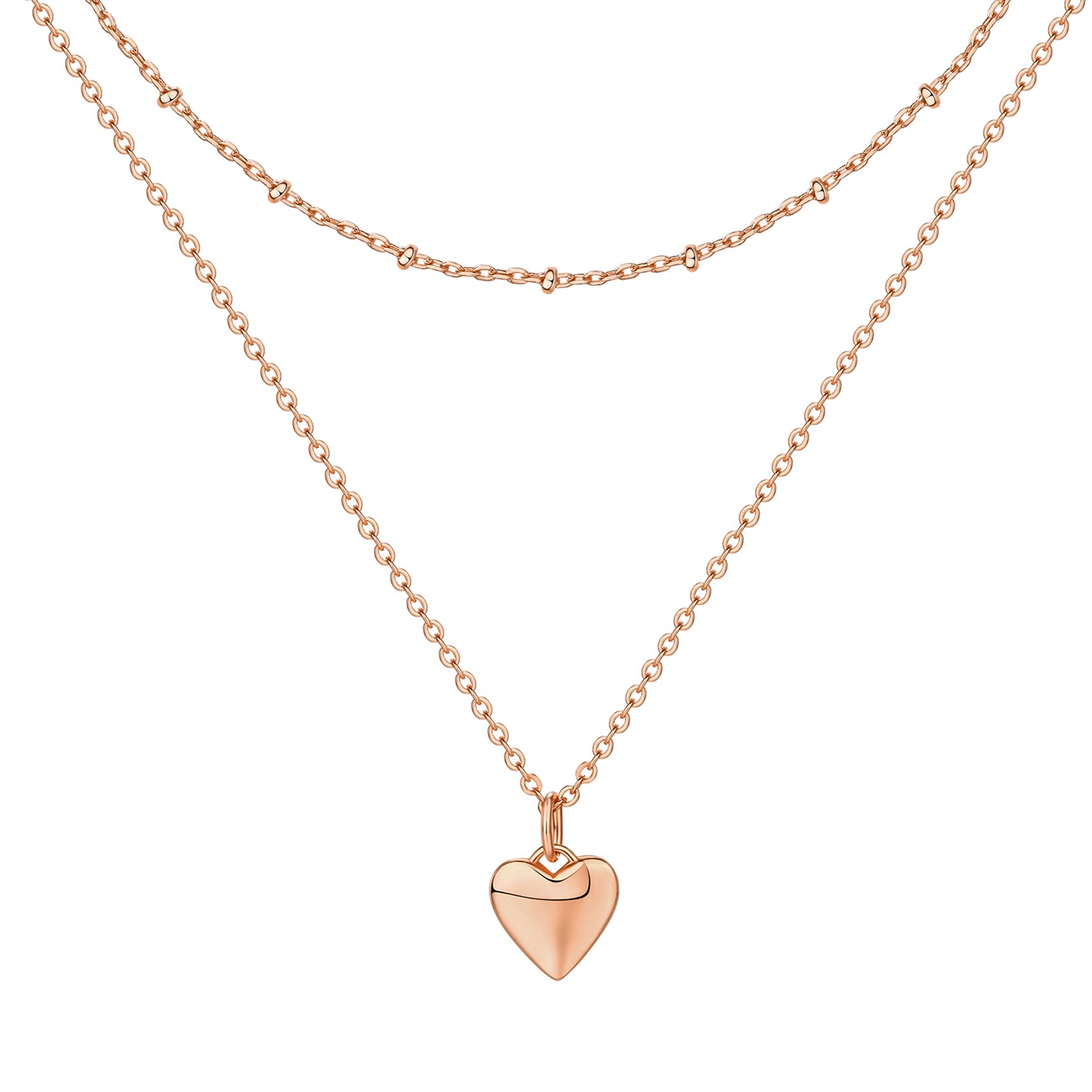 PAVOI 14K Gold Plated Curb Paperclip Box Sphere Bead Snake Herringbone and Figaro Chain Adjustable Necklace