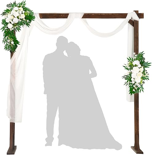 Miniatura 2 de Loninak Arco de boda - Arco de madera de 7.2 pies, arco de boda de madera para ceremonia, decoración de árbol de madera, soporte de fondo de madera,