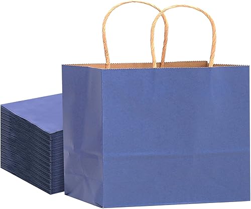 Miniatura 20 de qiqee Bolsa de regalo grande de 13 x 4.5 x 10 pulgadas con asas, 32 bolsas de papel de regalo, bolsas de papel de regalo rosa y morado, múltiples