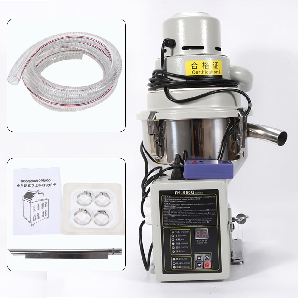 Macchina di aspirazione automatica a vuoto da 300 g, per un funzionamento silenzioso. Le macchine sono dotate di una portata di 300 kg/ora, 1,2 KW, 300 mm/HZO, 7,5 l
