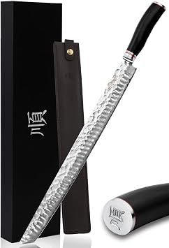 YOUSUNLONG 15" Sakimaru Slicer - Damascus Tuna & Sashimi Knife